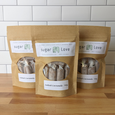 Salted, Smoked Salted and Lavender Caramels