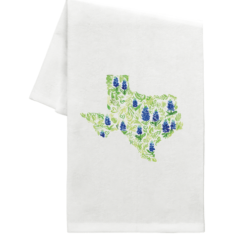 Texas in Bluebonnets Tea Towel