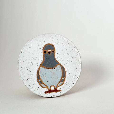 Whimsical Pigeon Coasters Set
