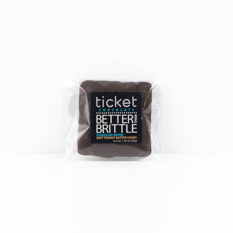 Ricket Chocolate Better Brittle package on a white background