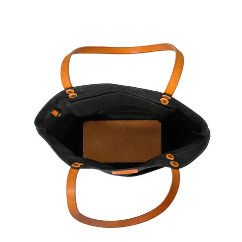 Canvas and Leather Carryall Tote