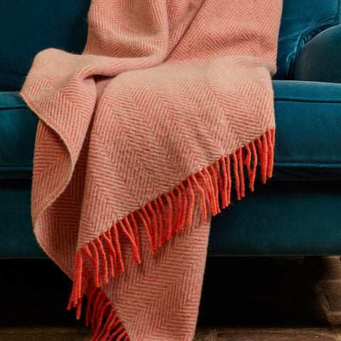 Herringbone Pure New Wool Throw