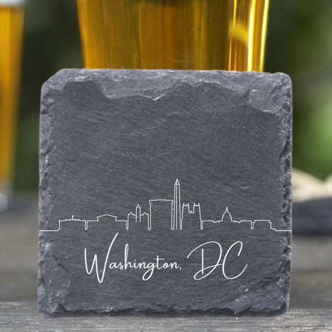 City Skyline or Map Slate Coasters