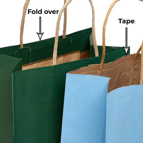 Premium Shadow Stripe Kraft Bags