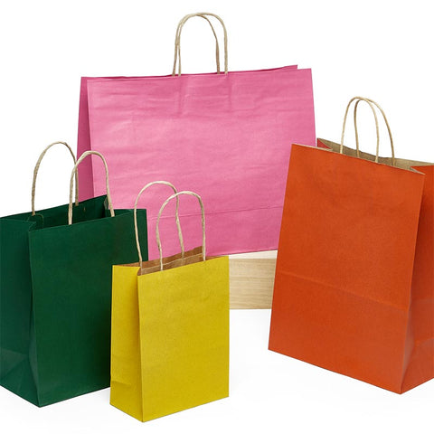 Premium Shadow Stripe Kraft Bags