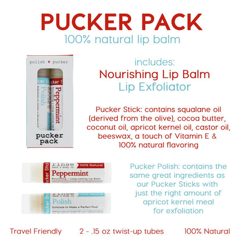 Pucker Pack - Lip Exfoliator + Lip Balm