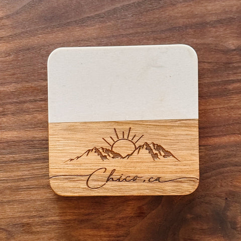 Marble Acacia Coasters