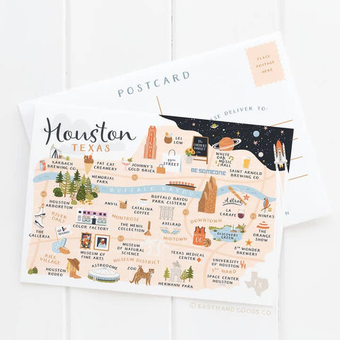 Illustrated City Map Postcards