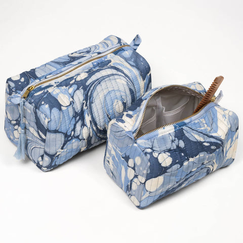 Marbled Cotton Wash Bags