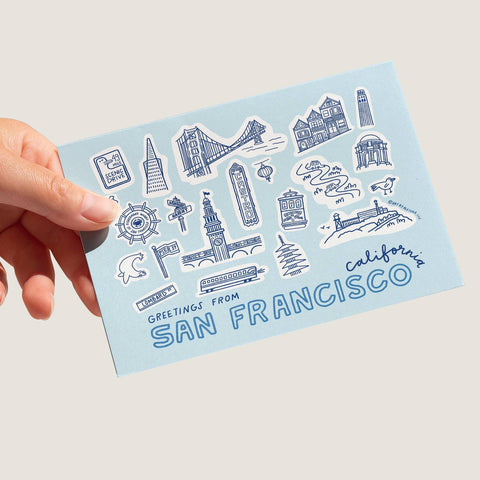 Bright City Scenes Postcards