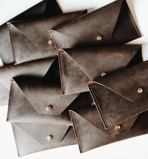 Minimalist Handcrafted Leather Clutch