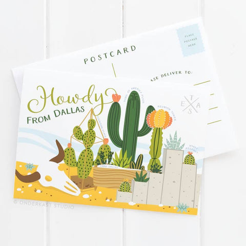Illustrated City Map Postcards