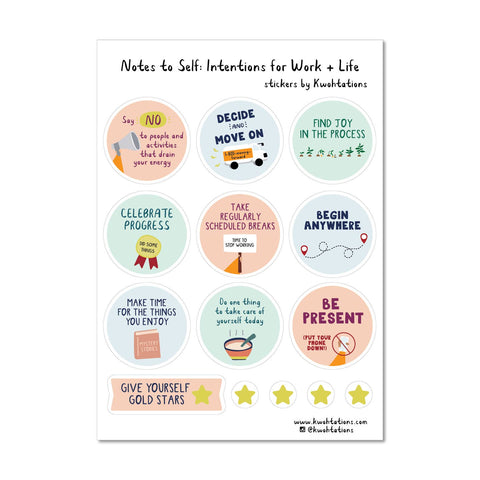 Motivational Sticker Sheets