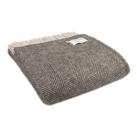 Herringbone Pure New Wool Throw