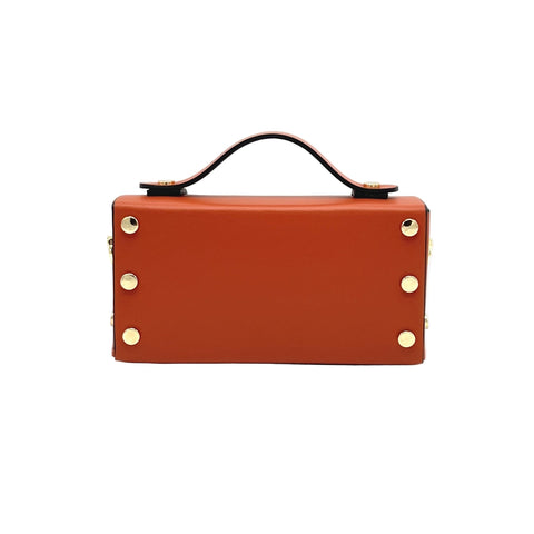 Italian Leather Chain Clutch