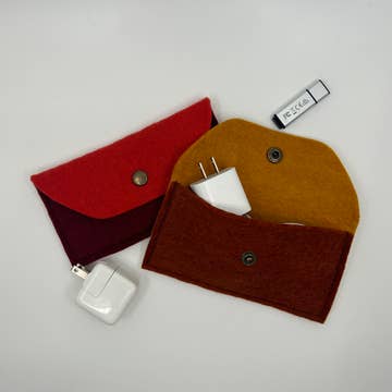 Felted Wool Organizer Pouch