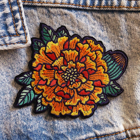 Floral Iron-On Embroidered Patches