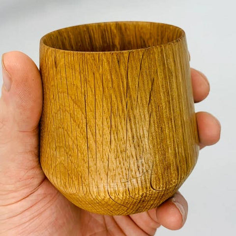 Hand-Turned White Oak Tumbler