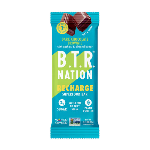 Dark Chocolate Brownie Superfood Nut Butter Bar