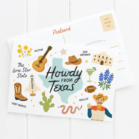 Illustrated City Map Postcards