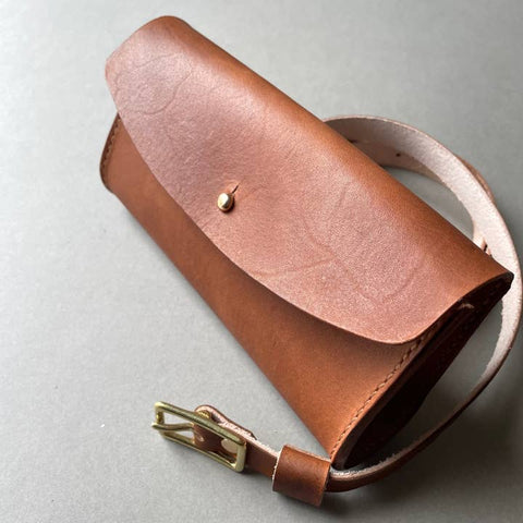 Leather Crossbody Belt Bag