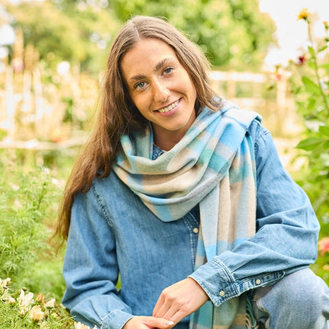 Lambswool Bright Check Scarves