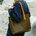 Classic Leather Carryall Tote
