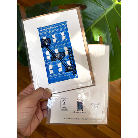 New York Block Print Greeting Cards