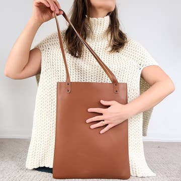Sturdy Leather Travel Tote