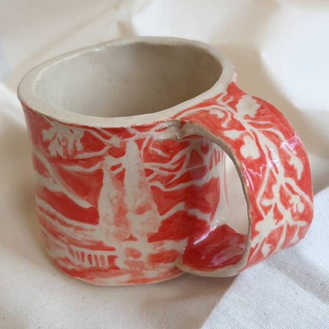 Hand-Painted Stoneware Mug