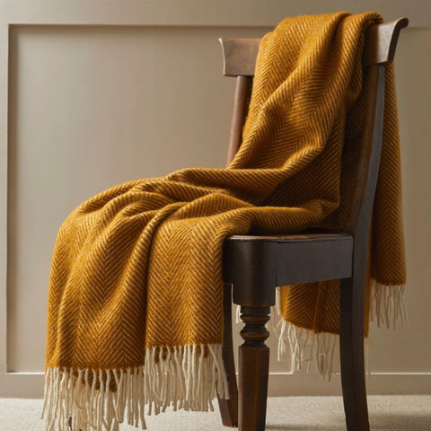 Fishbone Pure New Wool Throw