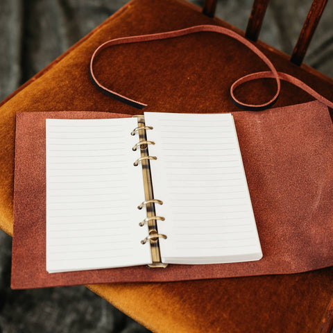 Refillable Leather Ring Binder