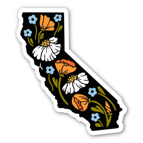Hand-Drawn California Vinyl Stickers