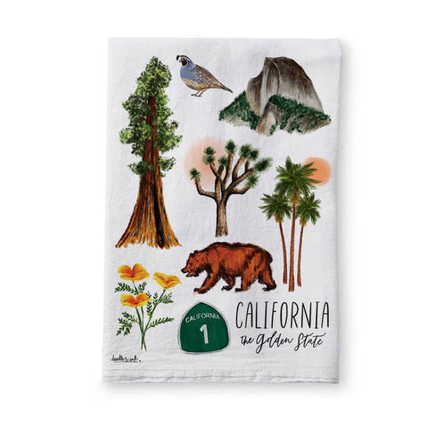 California Themed Tea Towels