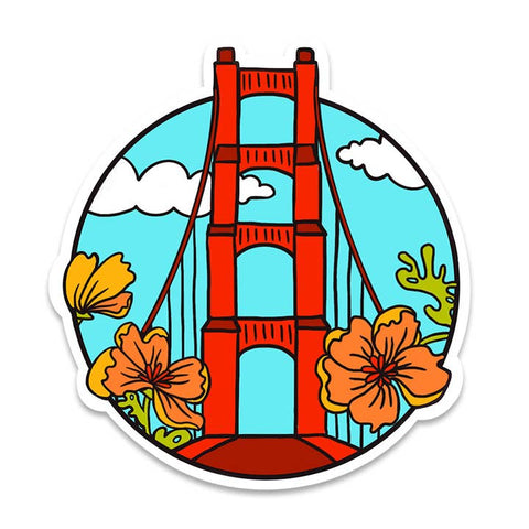 California and Bay Area City Inspired Stickers