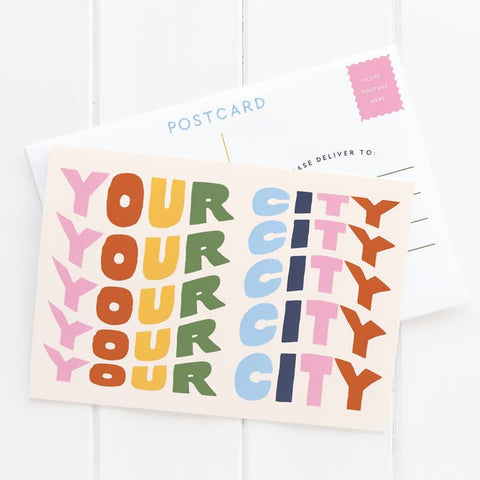 Illustrated City Map Postcards