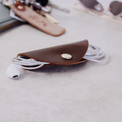 Handmade Leather Cord Keepers