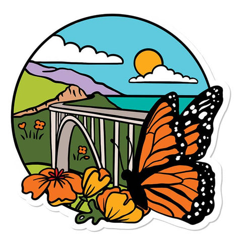 Hand-Drawn California Vinyl Stickers