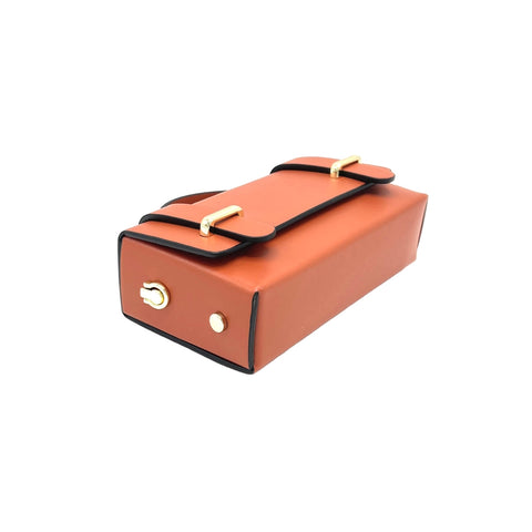 Italian Leather Chain Clutch