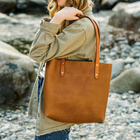 Classic Leather Carryall Tote