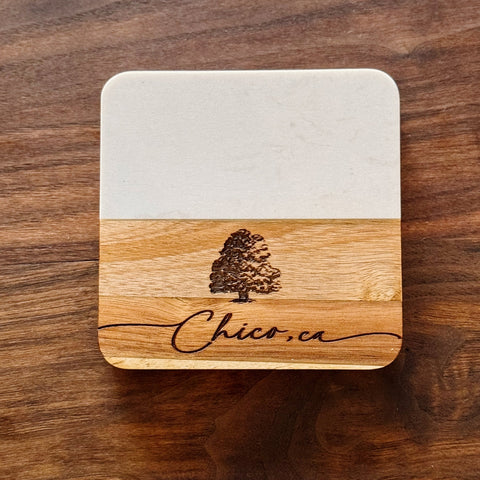 Marble Acacia Coasters