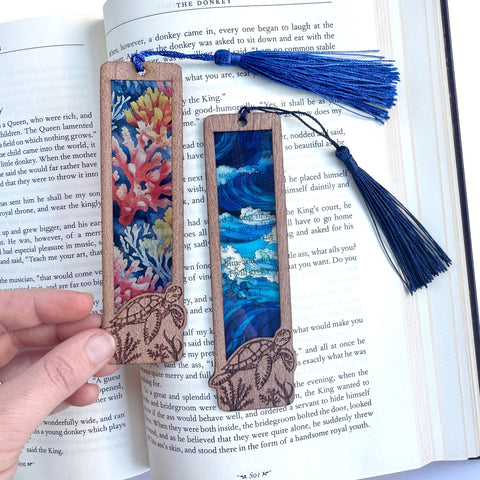 Wood Acrylic Tassel Bookmarks
