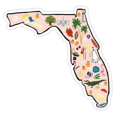 Cute State Symbol and City Stickers