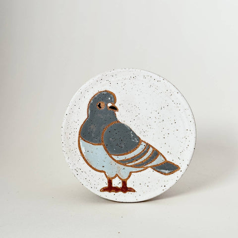 Whimsical Pigeon Coasters Set