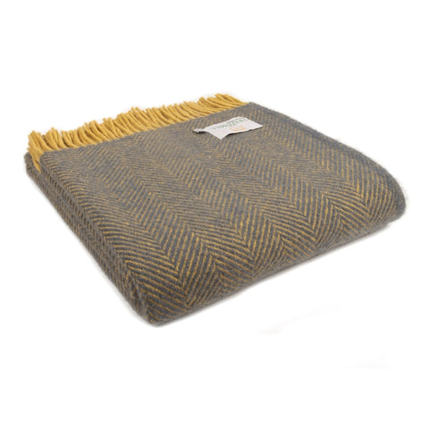 Herringbone Pure New Wool Throw