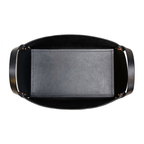 Full-Grain Leather Storage Basket