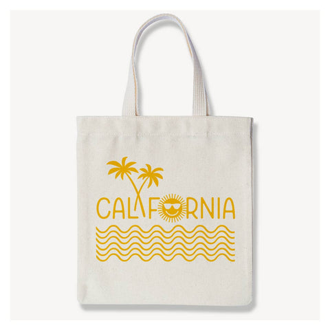 California Graphic Canvas Tote