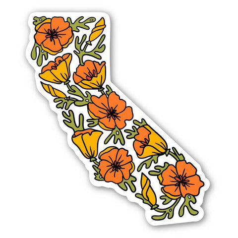 Hand-Drawn California Vinyl Stickers