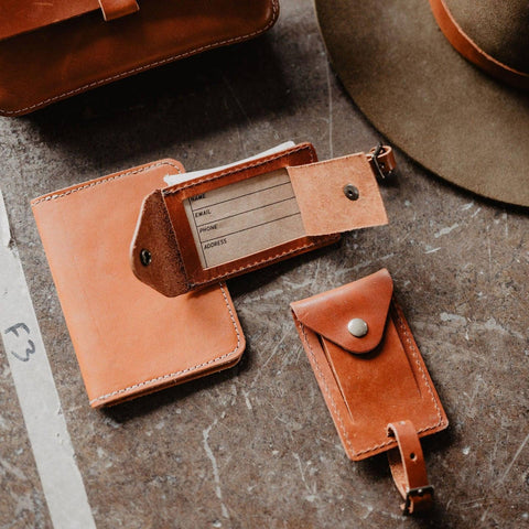 Handcrafted Leather Luggage Tags