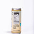 Can with nutrition facts label on a white background